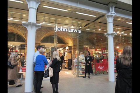 John Lewis opened its first ‘click-and-commute’ store, covering 3,000 sq ft, in St Pancras station today